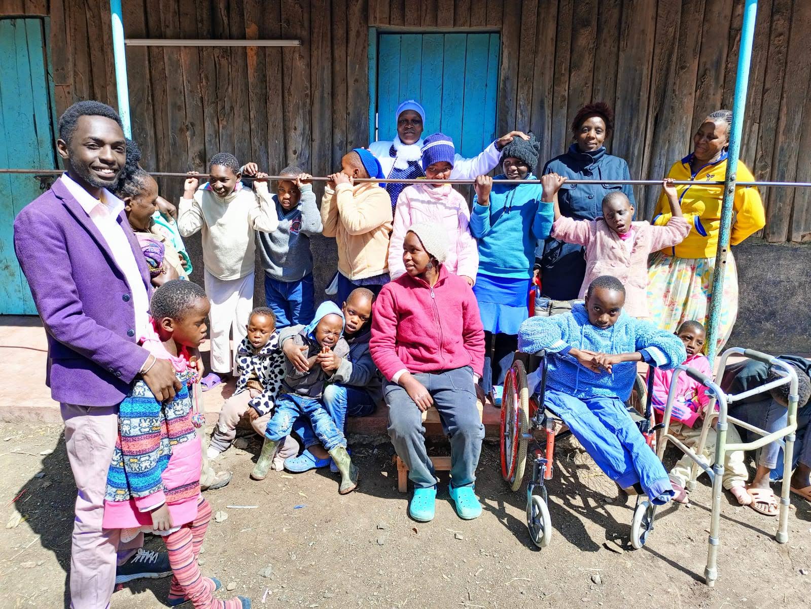 Teaching children with different disabilities at Tharua Special School